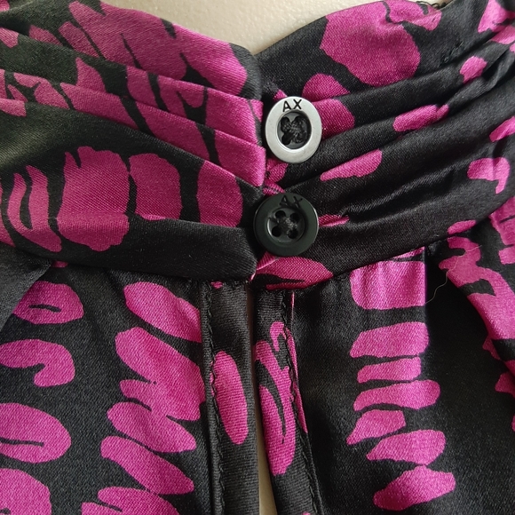 A/X Armani Exchange fuchsia leopard silk dress - Picture 5 of 7